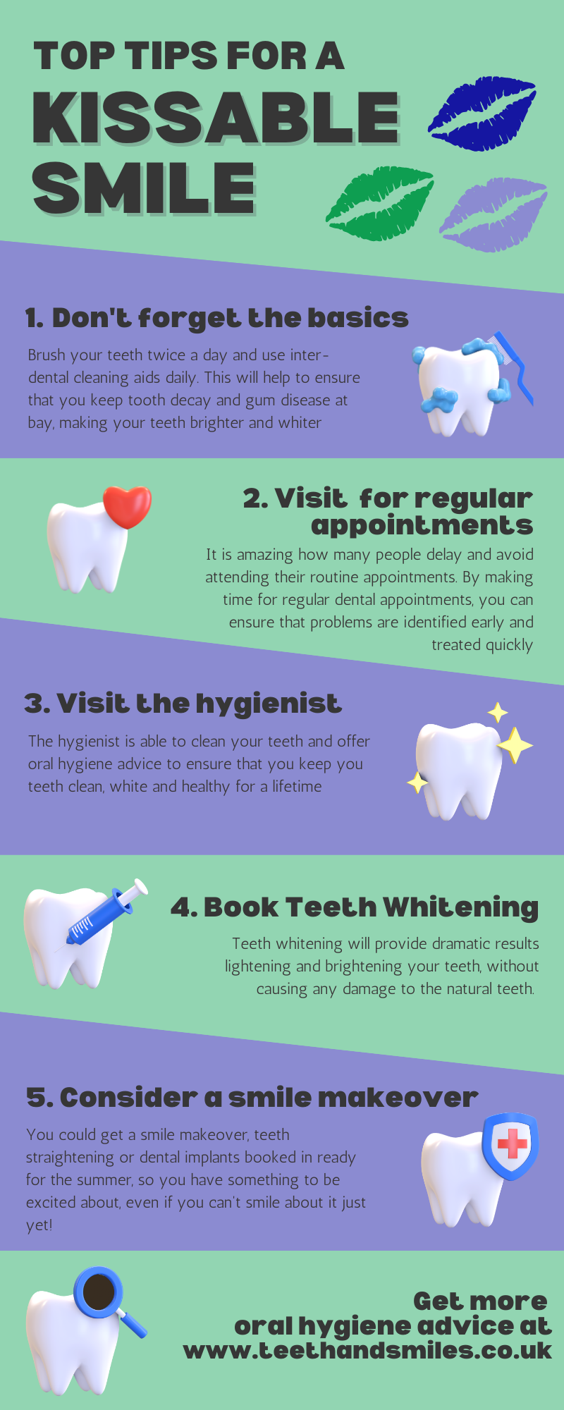 Top tips for a kissable smile - Teeth & Smiles